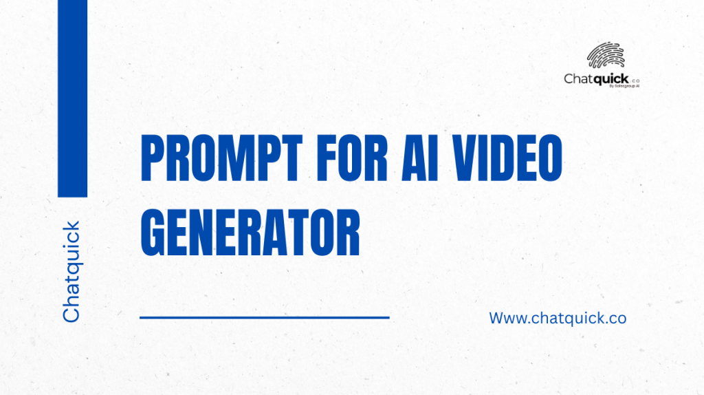 Prompt para gerador de vídeo de IA