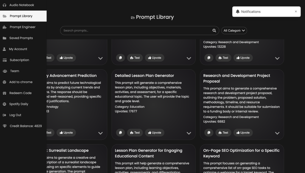 ai prompt library