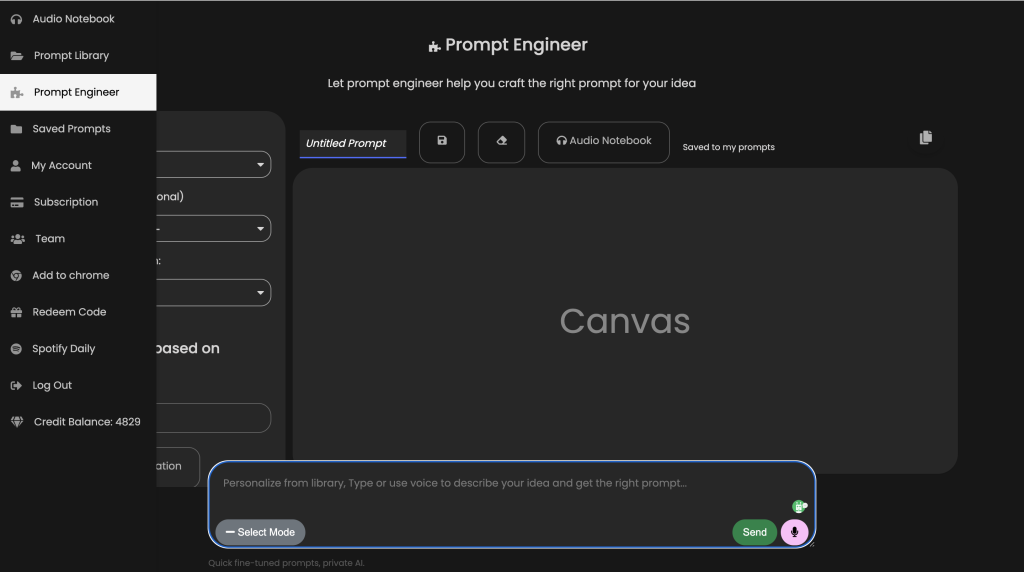 prompt engineer dashboard
