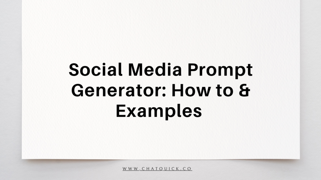social media prompts for chatgpt